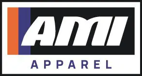 AMI Apparel logo with bold text.