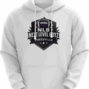 White hoodie with "Next Level Boyz" logo.