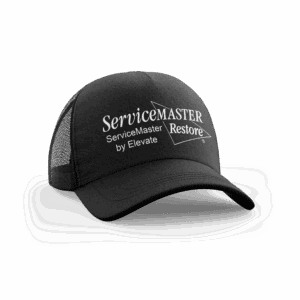 Black cap with ServiceMaster Restore logo.