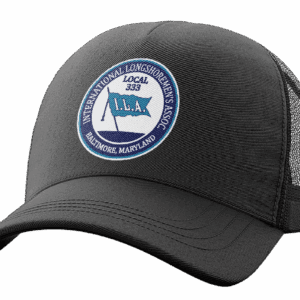 Gray cap with International Longshoremen's Association logo.