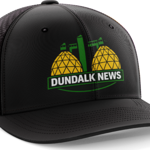 Black cap with "Dundalk News" logo.