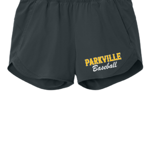 Dark gray shorts with Parkville Baseball logo